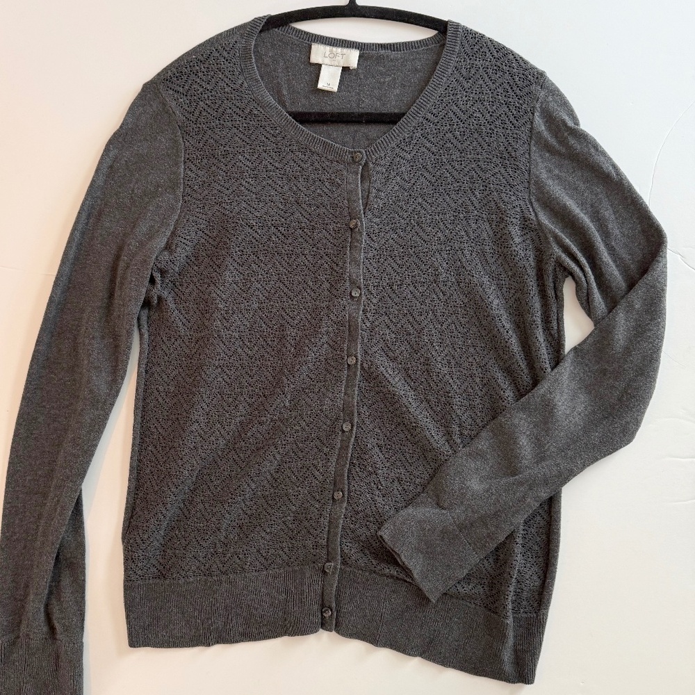 Charcoal Grey Lace Sweater